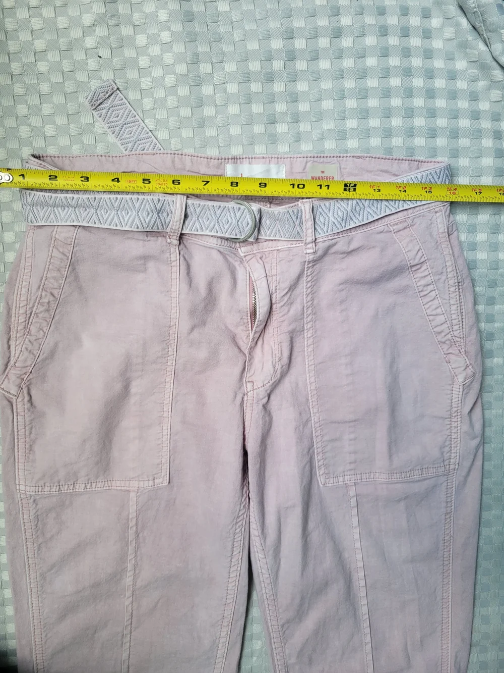 Anthropologie Women’s Light Pink Casual Patch-Pocket Pants Size 28
